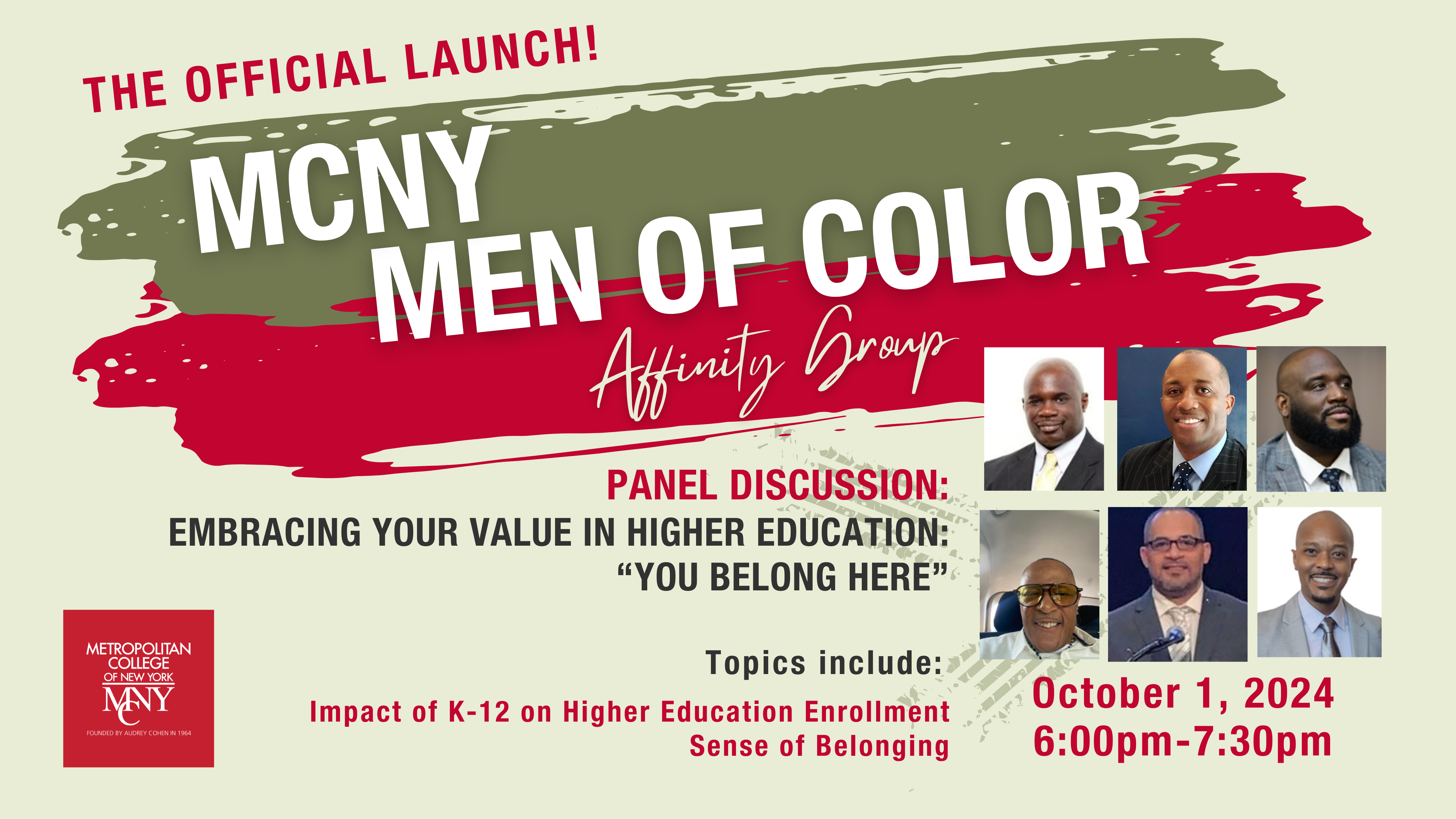 Metropolitan College of New York Announces Launch of Men of Color Affinity  Group Oct 1, 2024 - MCNY